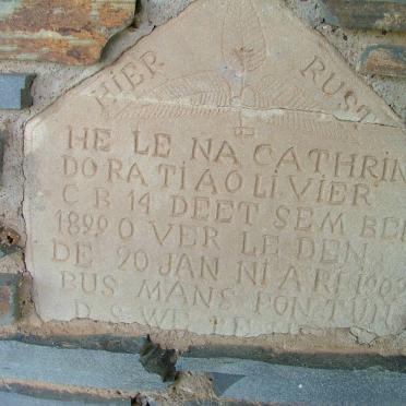 OLIVIER Cathrina Doratia 1899-1902