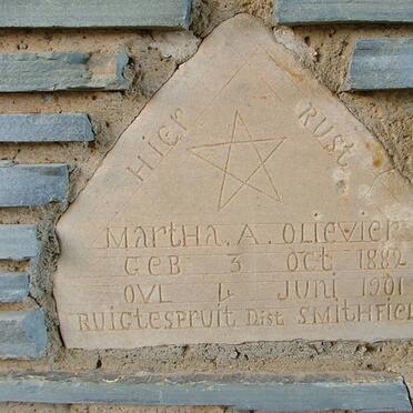 OLIEVIER Martha A. 1882-1901