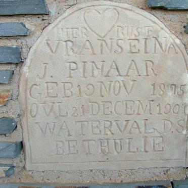 PINAAR Vranseina J. 1875-1901