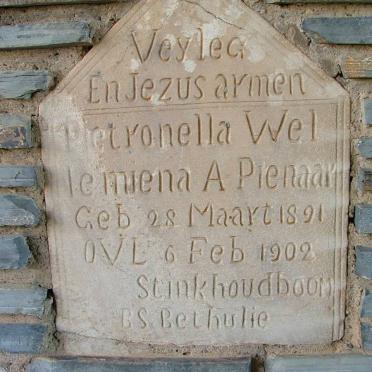 PIENAAR Pietronella Wellemiena A. 1891-1902