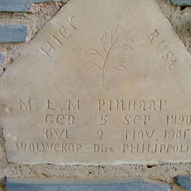 PINNAAR M.L.M. 1890-1901