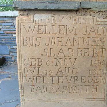 SLABBERT Wellem Jacobus Johannes 1899-1901