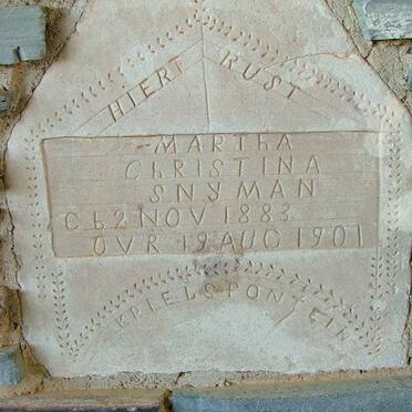 SNYMAN Martha Christina 1883-1901