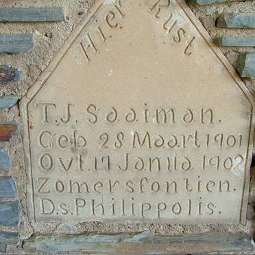 SAAIMAN T.H. 1901-1902