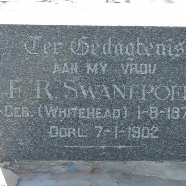 SWANEPOEL F.R. nee WHITEHEAD 1870-1902