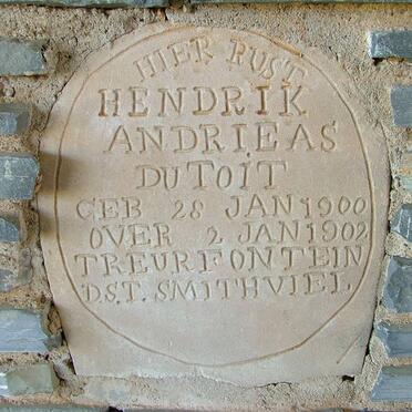 TOIT Hendrik Andrieas, du 1900-1902