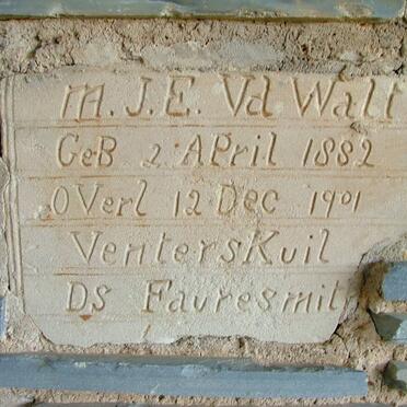 WALT M.J.E., v.d. 1882-1901
