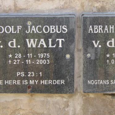 WALT Abraham Liebrecht, v.d. 1972-2012 :: V.D. WALT Adolf Jacobus 1975-2003