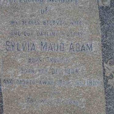 ADAM Sylvia Maud nee TROLLIP 1884-1934