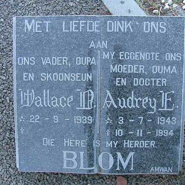 BLOM Wallace D. 1939- &amp; Audrey E. 1943-1994