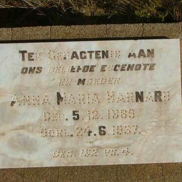 BARNARD Anna Maria 1889-1937