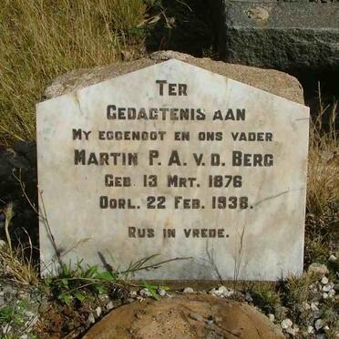 BERG Martin P.A., v.d. 1876-1938