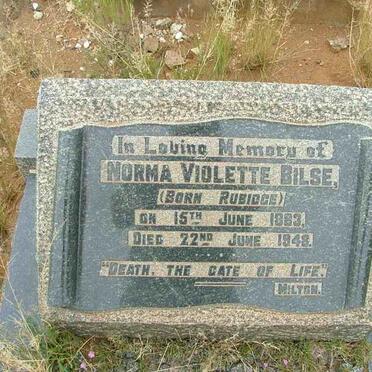 BILSE Norma Violette nee RUBIDGE 1883-1948