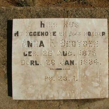 BOOYSEN Anna R. 1878-1934