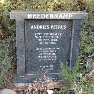BREDENKAMP Andries Petrus 1955-2007