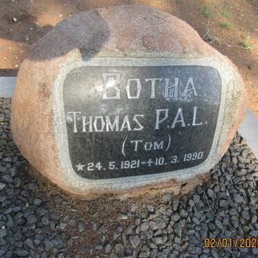 BOTHA Thomas P. A. L. 1921-1990 &amp; Johanna Cecilia 1928-2018