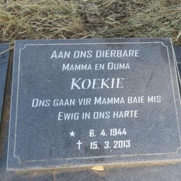 BOTHA Jacobus Hendrik 1943-1985 &amp; Koekie 1944-2013