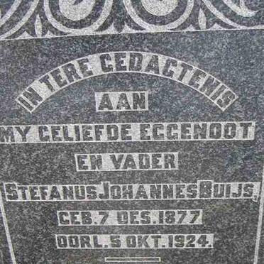 BUIJS Stefanus Johannes 1877-1924