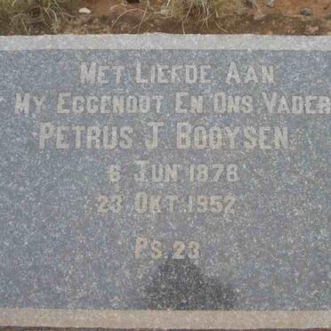 BOOYSEN Petrus J. 1878-1952