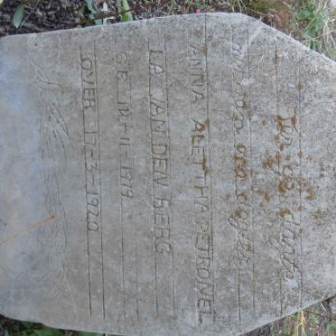 BERG Anna Alettha Petronella, van den 1919-1920
