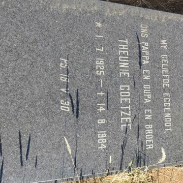 COETZEE Theunie 1925-1984