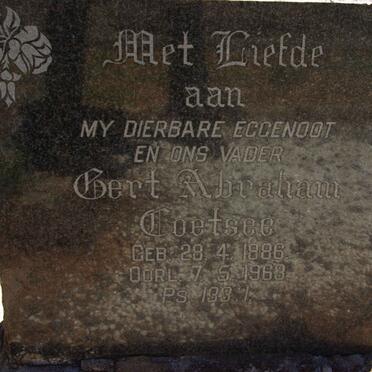 COETSEE Gert Abraham 1886-1963