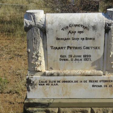 COETSEE Tjaart Petrus 1893-1927