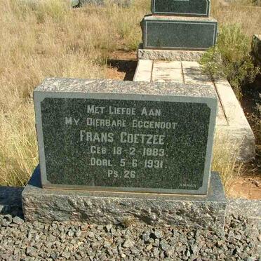 COETZEE Frans 1883-1931