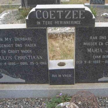 COETZEE Hercules Christiaan 1886-1966 &amp; Maria Jacoba VAN DER WALT 1889-1969