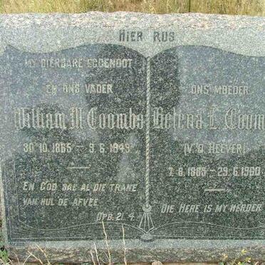 COOMBS William M. 1865-1949 &amp; Helena L. V.D. HEEVER 1865-1960
