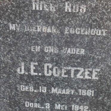 COETZEE J.E. 1861-1942