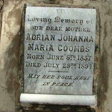 COOMBS Adrian Johanna Maria 1837-1894