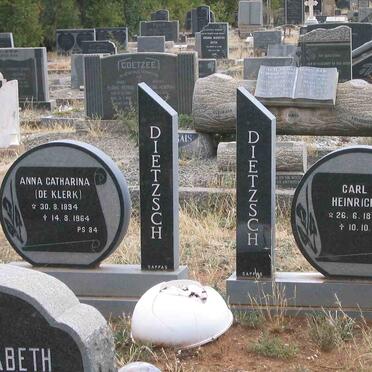 DIETZSCH Carl Heinrich 1893-1961 &amp;  Anna Catharina  DE KLERK 1894-1964