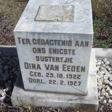 EEDEN Dina, van 1922-1927