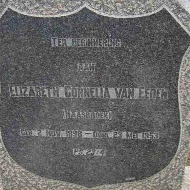 EEDEN Elizabeth Cornelia, van nee HAASBROEK 1898-1953