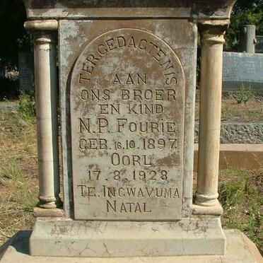 FOURIE N.P. 1897-1928