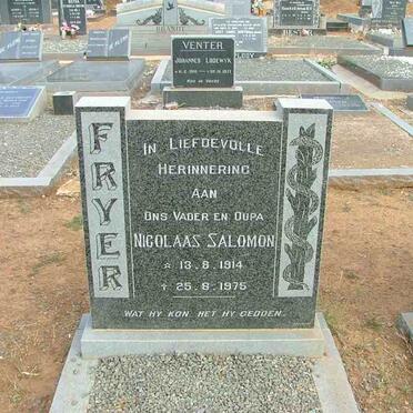 FRYER Nicolaas Salomon 1914-1975