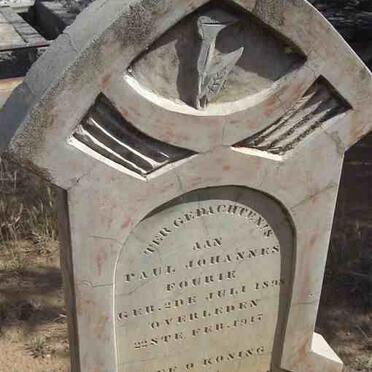 FOURIE Paul Johannes 1898-1917
