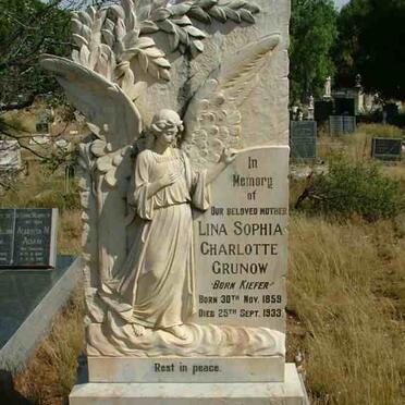 GRUNOW Lina Sophia Charlotte nee KIEFER 1859-1933