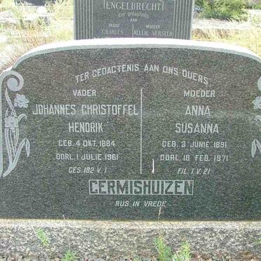 GERMISHUIZEN Johannes Christoffel Hendrik 1884-1961 &amp; Anna Susanna 1891-1971