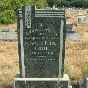 GREEFF Johannes Petrus 1874-1945