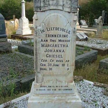 GRIESEL A.J. 1856-1927 &amp; Margaretha Johanna GROBBELAAR 1861-1948