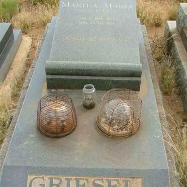 GRIESEL Martha Maria nee LOUW 1887-1958