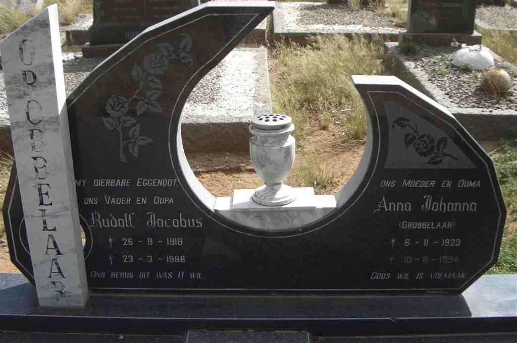 GROBBELAAR Rudolf Jacobus 1918-1988 &amp; Anna Johanna GROBBELAAR 1923-1994