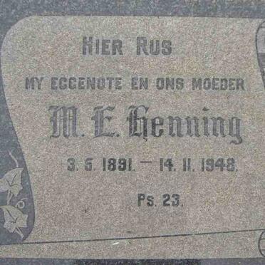 HENNING M.E. 1891-1948