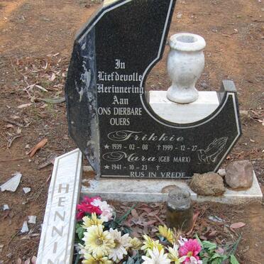 HENNING Frikkie 1939-1999 &amp; Mara MARX 1941-