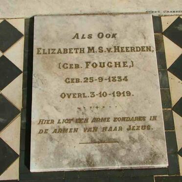HEERDEN Elizabeth M.S., v. nee FOUCHE 1834-1919