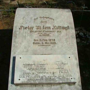 HATTINGH Pieter Willem 1879-1925 &amp; Engela Helena LOMBARD 1886-1966