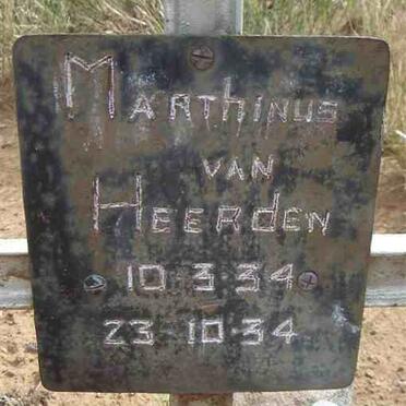 HEERDEN Marthinus, van 1934-1934