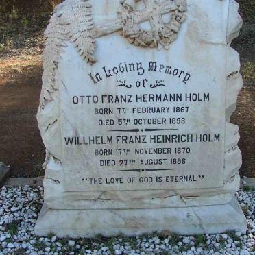 HOLM Otto Franz Herman 1867-1898, HOLM Wilhelm Franz Heinrich 1870-1896